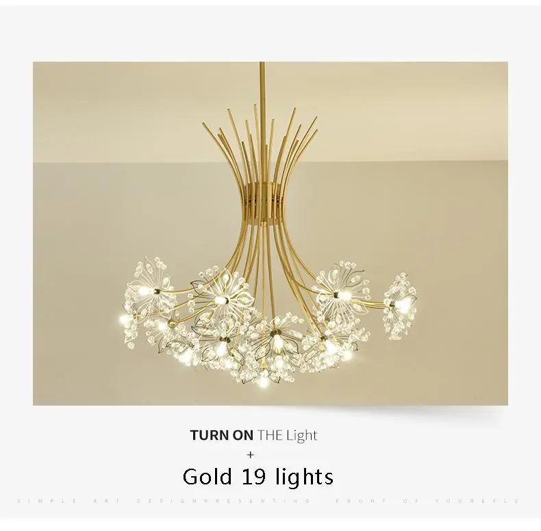 Ceiling Led Chandelier Modern Crystal Lamp Lustre Living Room Hanging Light Fixtures Kitchen Bedroom Home Decoration Black