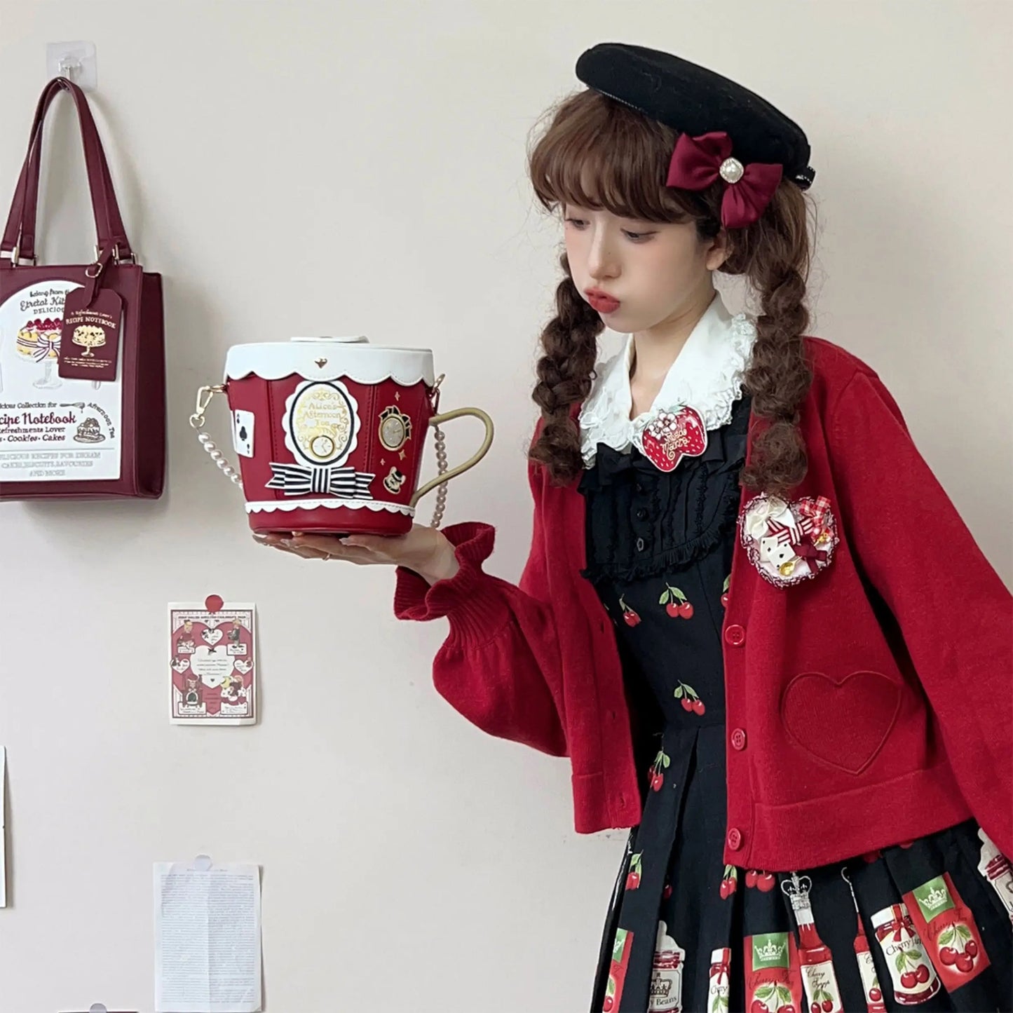 Japanese Original Lolita Cartoon Cute Rabbit Plush Shoulder Bag Sweet Kawaii Jk Uniform Oblique Span Bag