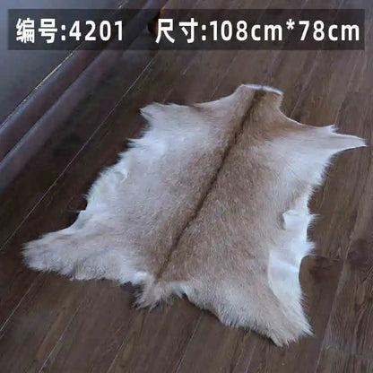 Natural Cow Flower Black and White Whole Goatskin Chair Cushion Vintage Primitive Antique Carpet Floating Window Camping Rugs