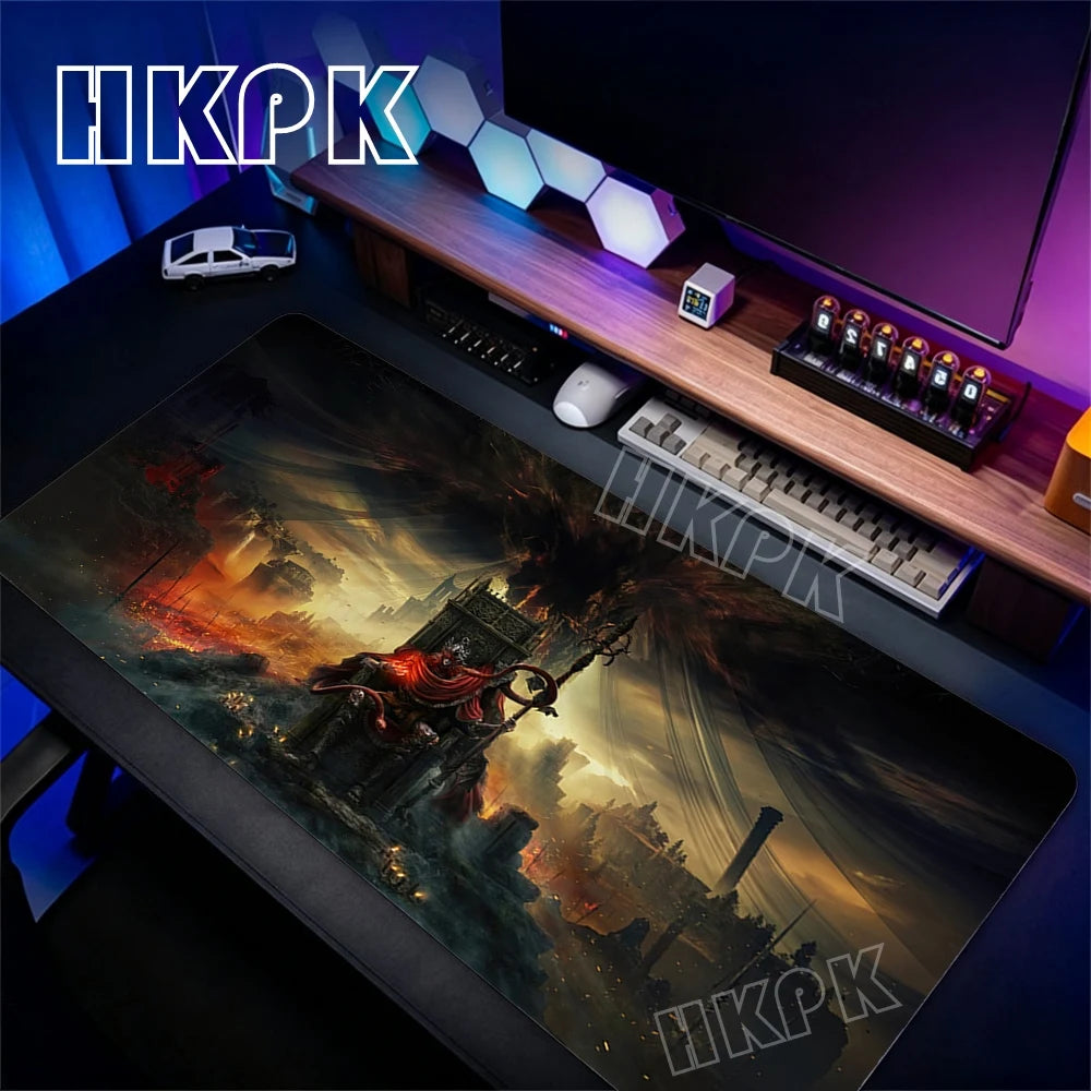 Gaming Mouse Pad XXL Deskmat Anime Pc Accessories Mousepad E-Eldens R-Ring Mat 90x40cm Gamer Large Desktop Extended Desk Carpet