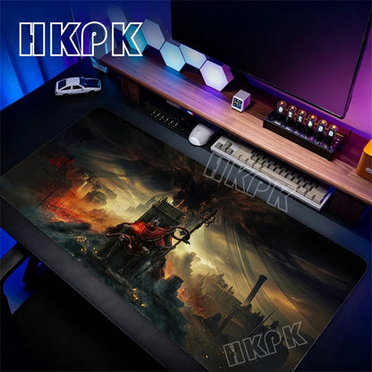 Gaming Mouse Pad XXL Deskmat Anime Pc Accessories Mousepad E-Eldens R-Ring Mat 90x40cm Gamer Large Desktop Extended Desk Carpet