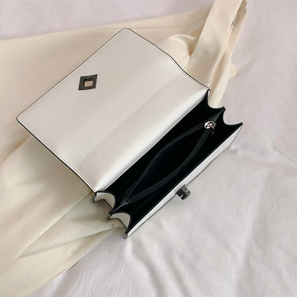 Leather Shoulder Bag Chain Purse for Women - Fashion Crossbody Bags Vintage Snake Print Underarm Bag Square Satchel Handbag