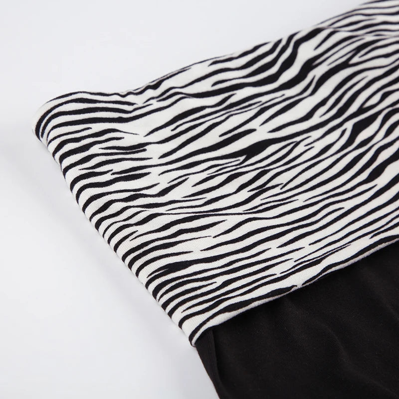 SUCHCUTE  Casual Zebra Print Elastic Shorts Female Skinny Low-waisted Mini Short Y2K Harajuku Slim Bottoms Summer Homewear 2025