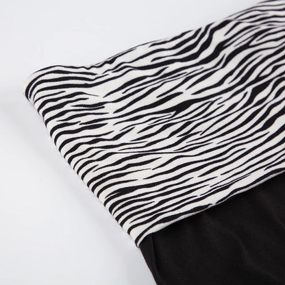 SUCHCUTE  Casual Zebra Print Elastic Shorts Female Skinny Low-waisted Mini Short Y2K Harajuku Slim Bottoms Summer Homewear 2025