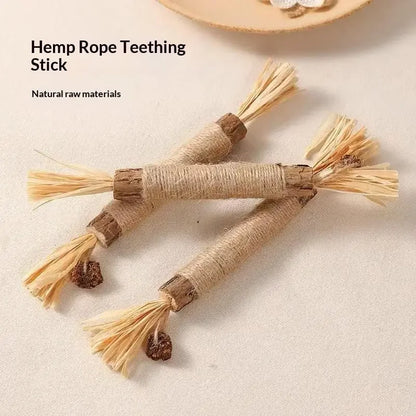 Cat Toys Made Of Wood Knotweed Teething Sticks Insect Galls Raffia Sisal Rope Teeth Cleaning Toys Cat Teasing Sticks
