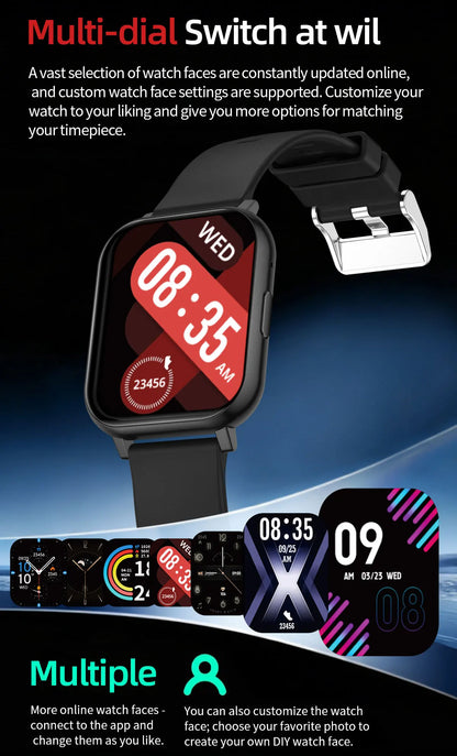 LIGE 2026 New Smart Watch Women Men Bluetooth Talking Blood Oxygen Heart Rate Monitoring Smart Watch For Women Men Holiday Gift