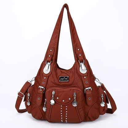 Fashion Handbags Women Shoulder Bags PU Leather Handbag Female Satchel Big-capacity Shoulder Purse Bag Bolsa Feminina