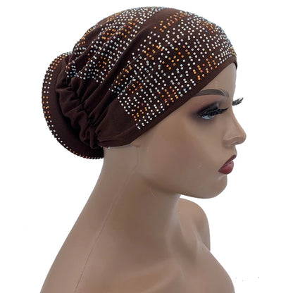 Summer Breathable Turban Cap for Women Muslim Under Scarf Cap African Lady Head Wraps Bonnet