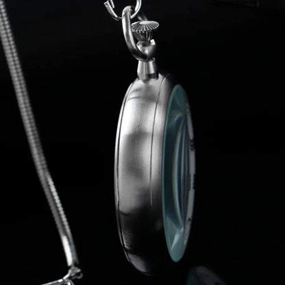 2025 High Quality Luxury Smooth Stainless Full Steel Mechanical Pocket Watch Wind Up Sub-dial Skeleton Vintage Antique Clock