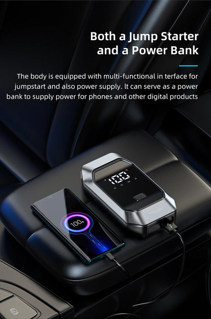 Vyvylabs 1000A Car Jump Starter 12000mAh Portable Battery Starter Emergency 12V Booster Starting Device Power Bank Jump Start
