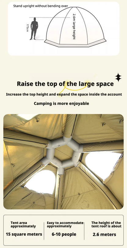 Outdoor Tent Inflatable Glamping Air Waterproof Geodesic Dome Camping Tent Tente Gonflable Pop up Marquee Luxury Hot Tent
