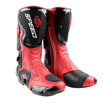 Riding Trider 100% NEW Motorcycle Boots Motocross Leather Long knee-high Shoes white black moto GP dirty bike SIZE 10-45 B1004
