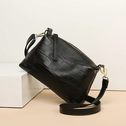 100% Genuine Cowhide Crocod Pattern Luxury Shoulder Bags For Women Designer Solid Color Soft Crossbody Bag Handbags Purses Sac