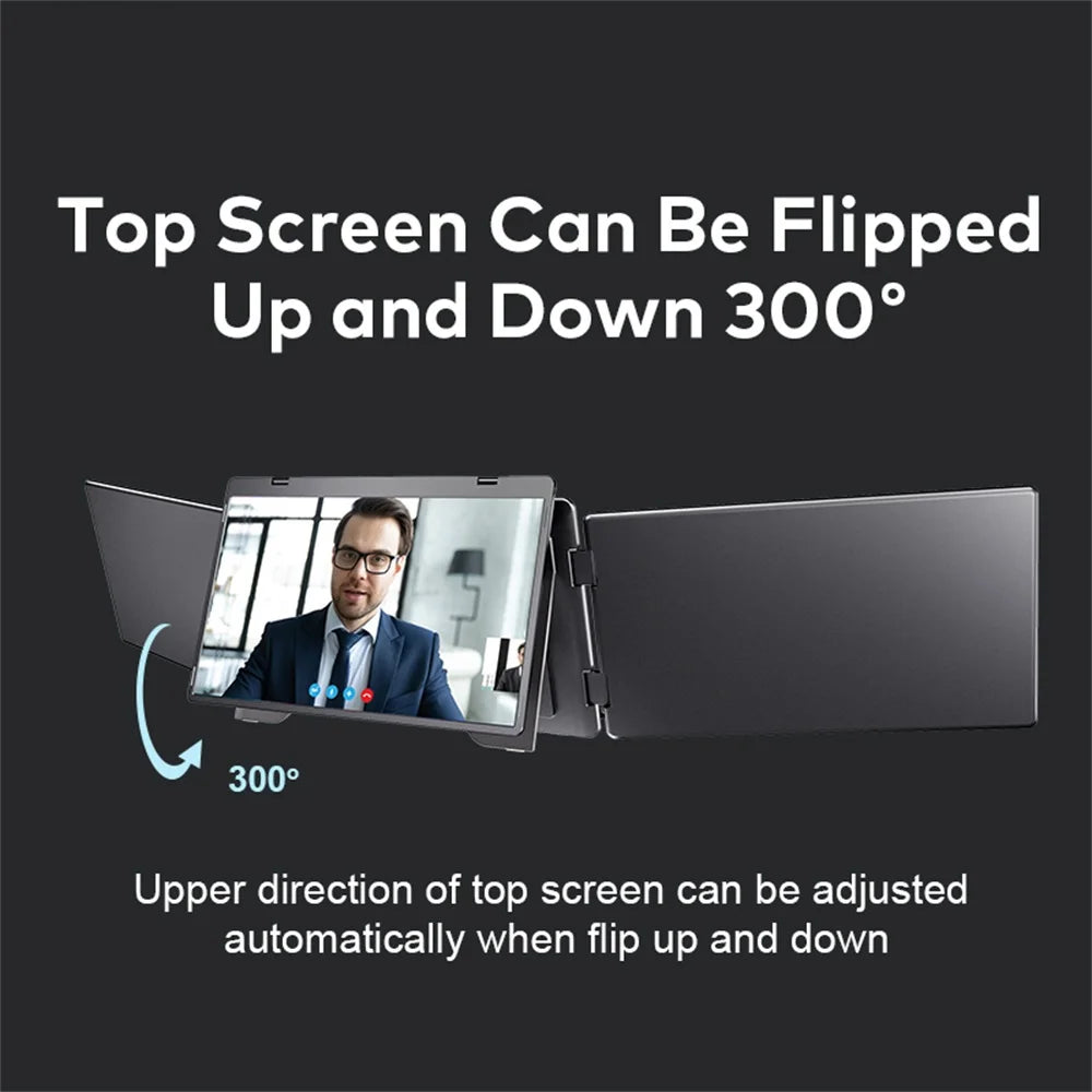 Rospider 18.5 inch Triple Screen Extender 1080P IPS Portable Monitor Gaming Display for 12 to 18 inch Laptop MacBook Windows