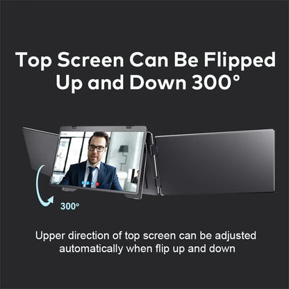 Rospider 18.5 inch Triple Screen Extender 1080P IPS Portable Monitor Gaming Display for 12 to 18 inch Laptop MacBook Windows
