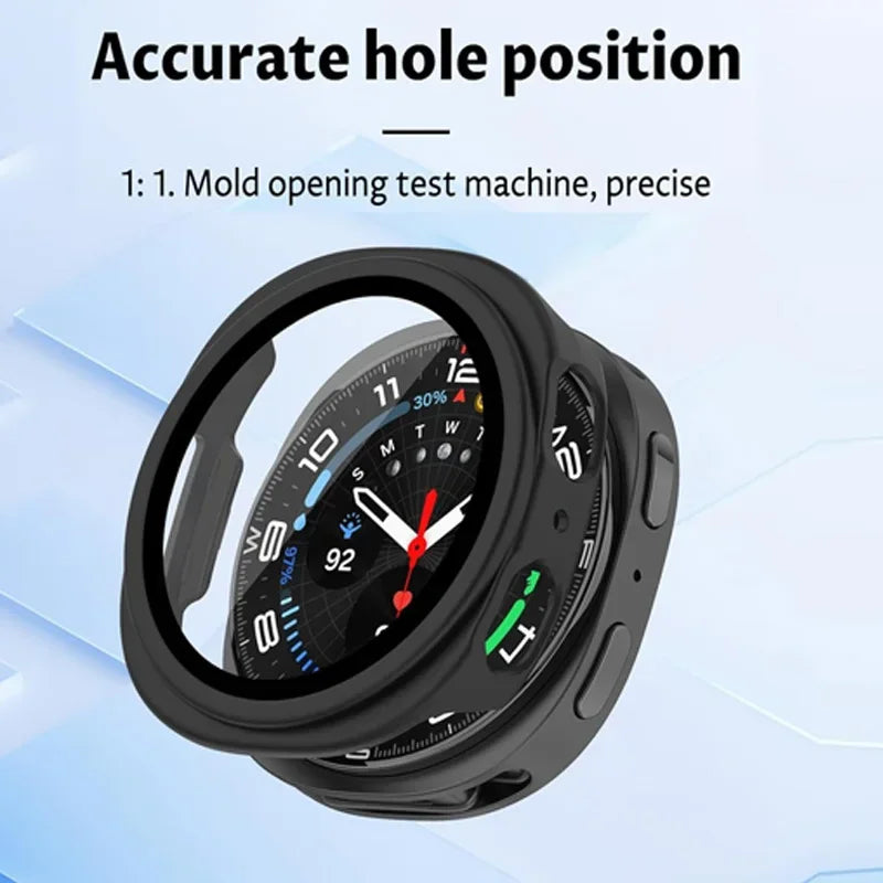 Tempered Glass+Case for Samsung Galaxy Watch 8 44mm 40mm Full PC bumper Cover Screen Protector Galaxy Watch 8Classic Accessories