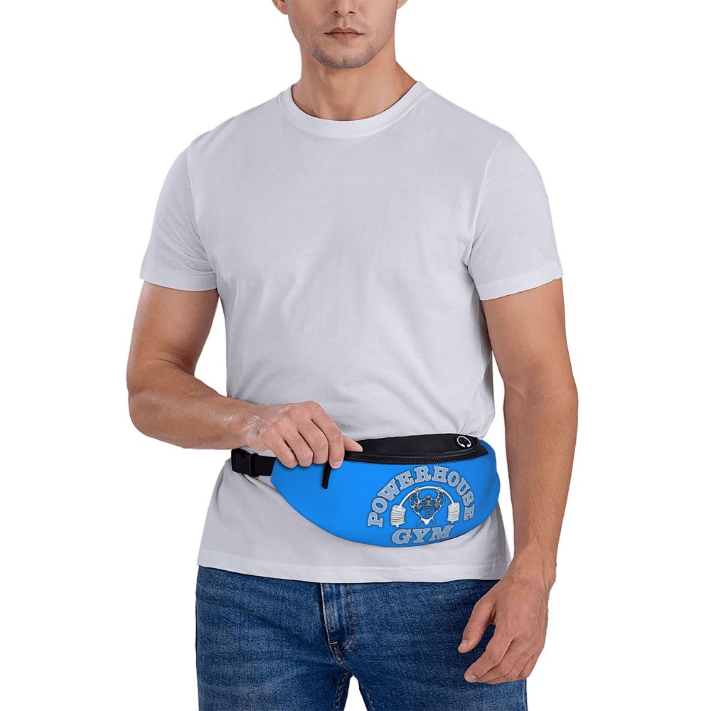Powerhouse Gym Fanny Bag Custom Bodybuilders Fitness Crossbody Waist Pack Men Women Cycling Camping Phone Money Pouch