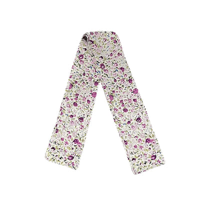 100% Natural Mulberry Silk Long Scarf Solid Color Neckerchief Hair Ties Bag Ribbon Headband Hair Ornament Female Strip Scarves