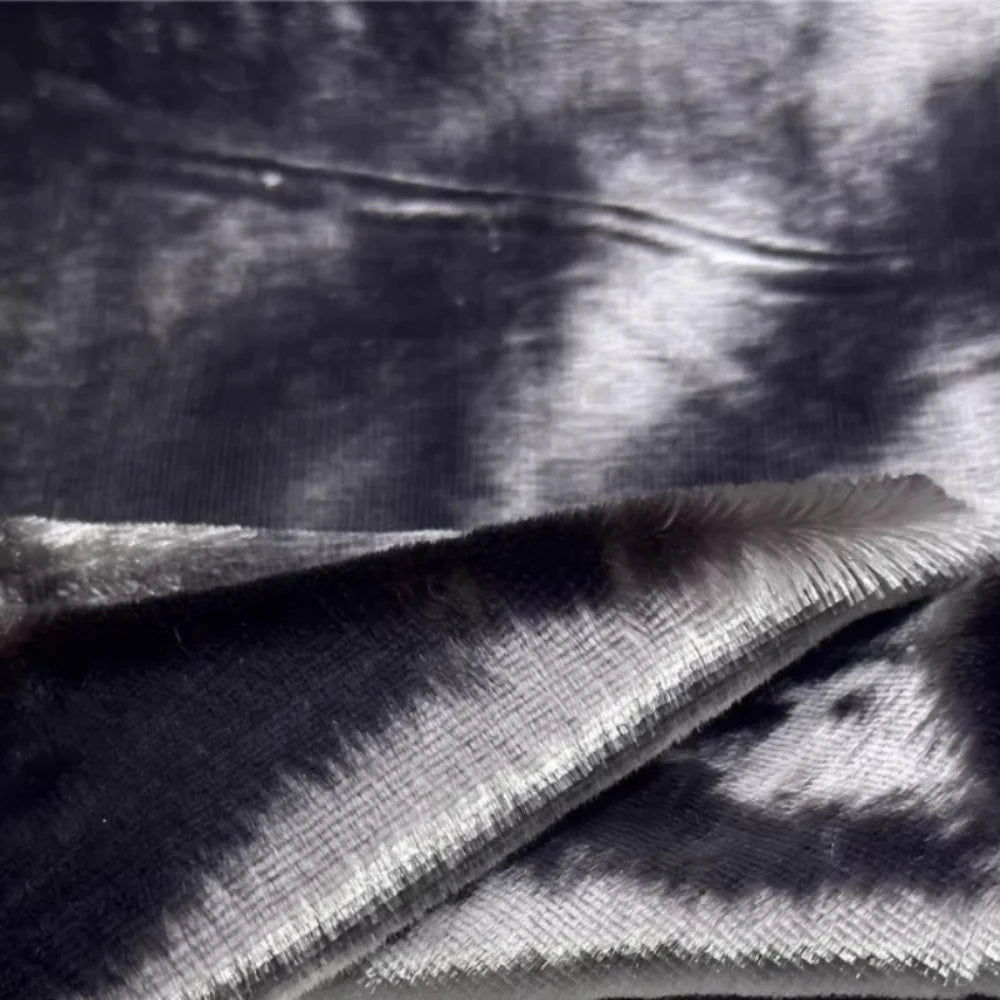 Imitation Mink Fur Fabric Silver Gray Long Hair Fashion Clothing Overcoat for Diy Sewing Cloth Material By Meters