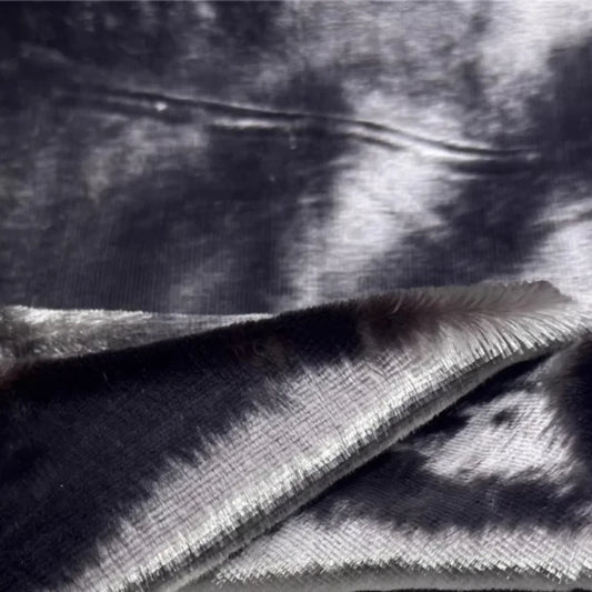 Imitation Mink Fur Fabric Silver Gray Long Hair Fashion Clothing Overcoat for Diy Sewing Cloth Material By Meters
