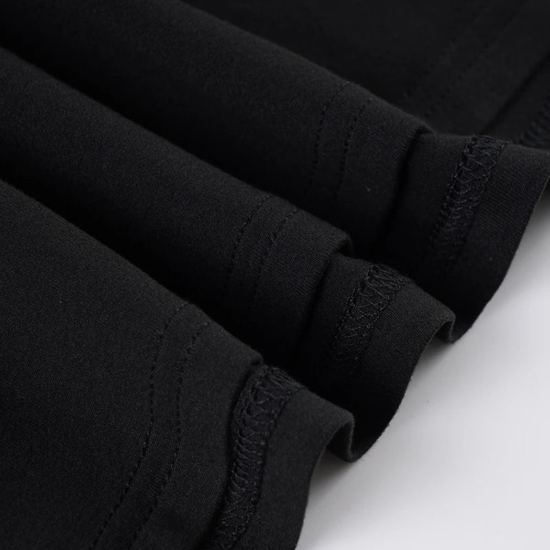 SUCHCUTE Black Sexy Backless Halter Dress Women Sleeveless Low-Neck Party Club Dress Aesthetic 90s Clubwear Clothing Chic Outfit