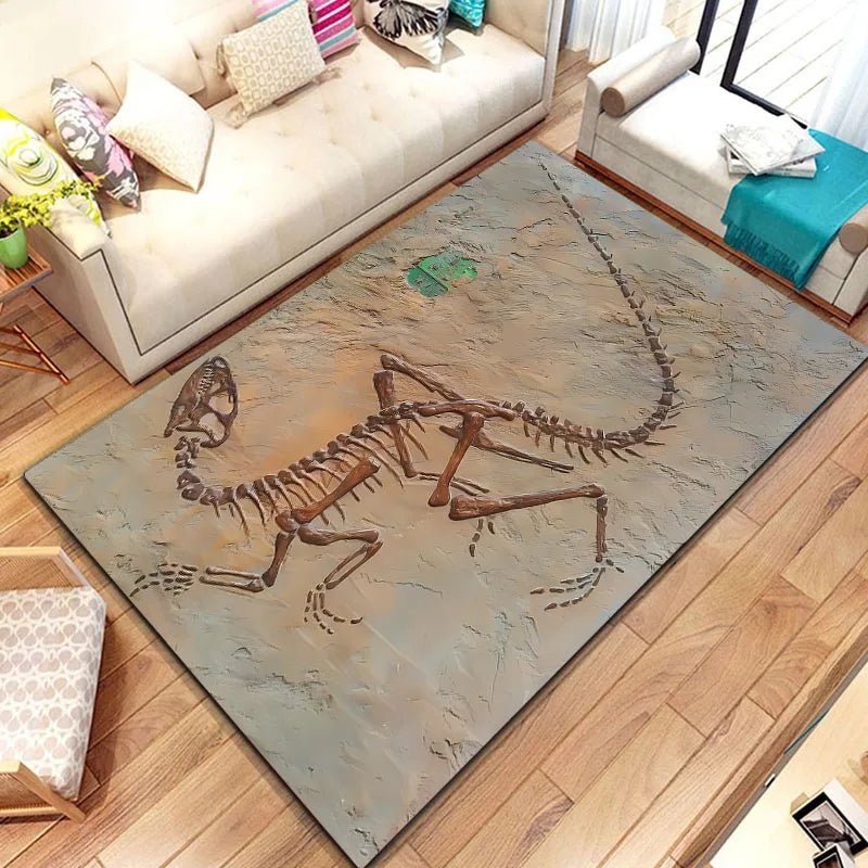 3D Dinosaur Fossil Art Pattern Rug Carpet for Living Room Bathroom Mat Creative Doormat Carpet for Bedroom Home Decor  Коврик
