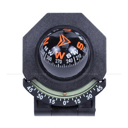 Off Road Navigation Compass Slope Meter Dashboard Luminous Foldable Gauge Adjustable Auto Interior Decor Accessory