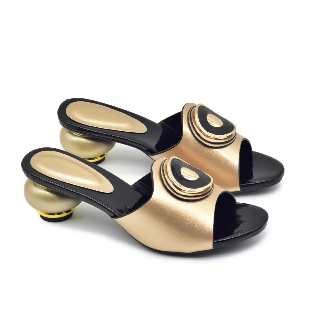 New Fashion Open Toe Ladies Shoes and Sandals Luxury Designer High Heels Sandals for Wedding Nigerian Women Party Pumps