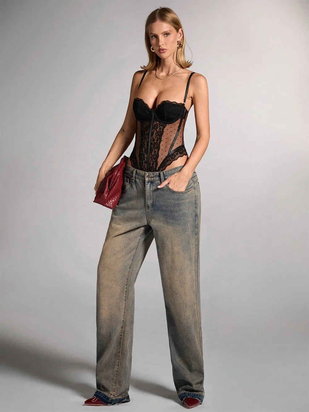 Lace Edge Bodysuits Women Slim Jumpsuits Summer Fashion Sexy Lingеrie Halter Bodyshaper Nightclub Breathable Mesh Shapewear Tops