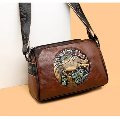 Women Crossbody Bag for Women Elephant Bags Fashion Print High Quality Leather Shoulder Bag Messenger Bags Sac a Main