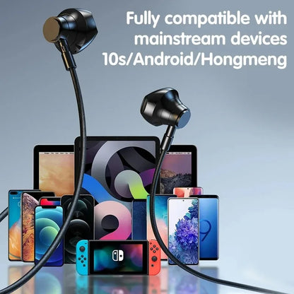 HD Screen Bluetooth 5.4 Headphones Neckband Earphones TWS Wireless Headsets HiFi Stereo Waterproof Earbuds Support TF Card
