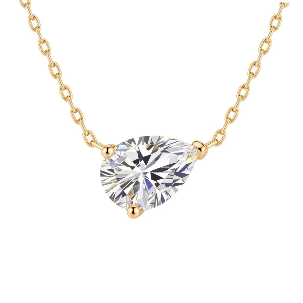 GXTRS 1/2/3CT Pear Cut Moissanite Pendant Necklace For Women S925 Silver Waterdrop Lab Diamond Neck Chain Fine Jewelry Certified