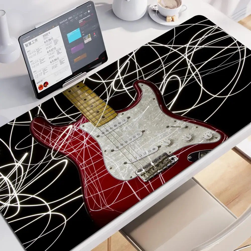 Large Mouse Pad .Mousepad Fender Guitar Gamer Keyboard Mat Game Mats Office Accessories Mausepad Gaming Computer Table Stitch