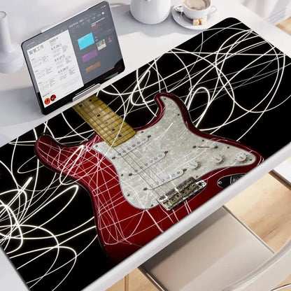Large Mouse Pad .Mousepad Fender Guitar Gamer Keyboard Mat Game Mats Office Accessories Mausepad Gaming Computer Table Stitch