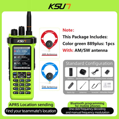Professional Long Range Walkie Talkie GPS APRS Radio Shortwave Portable VHF UHF Communicate Transceiver Wireless Device 889plus
