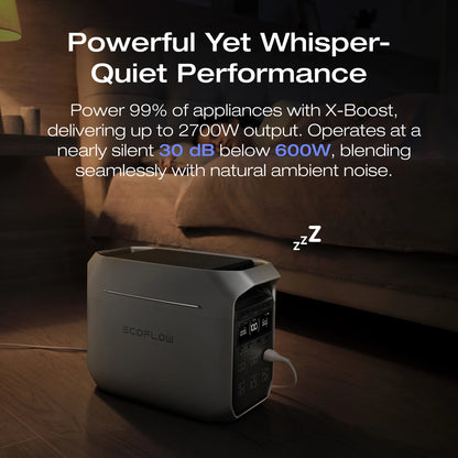 ECOFLOW Solar Generator DELTA 3 Plus with 45W Solar Panel, 1000W Solar Input, 1022Wh LiFePO4 Battery, Portable Power