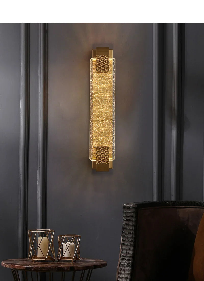 Modern Luxury Crystal Wall Lamp Bedroom Bedside Corridor Stairway Hallway Restaurant Kitchen Background Wall Led Light Sconce