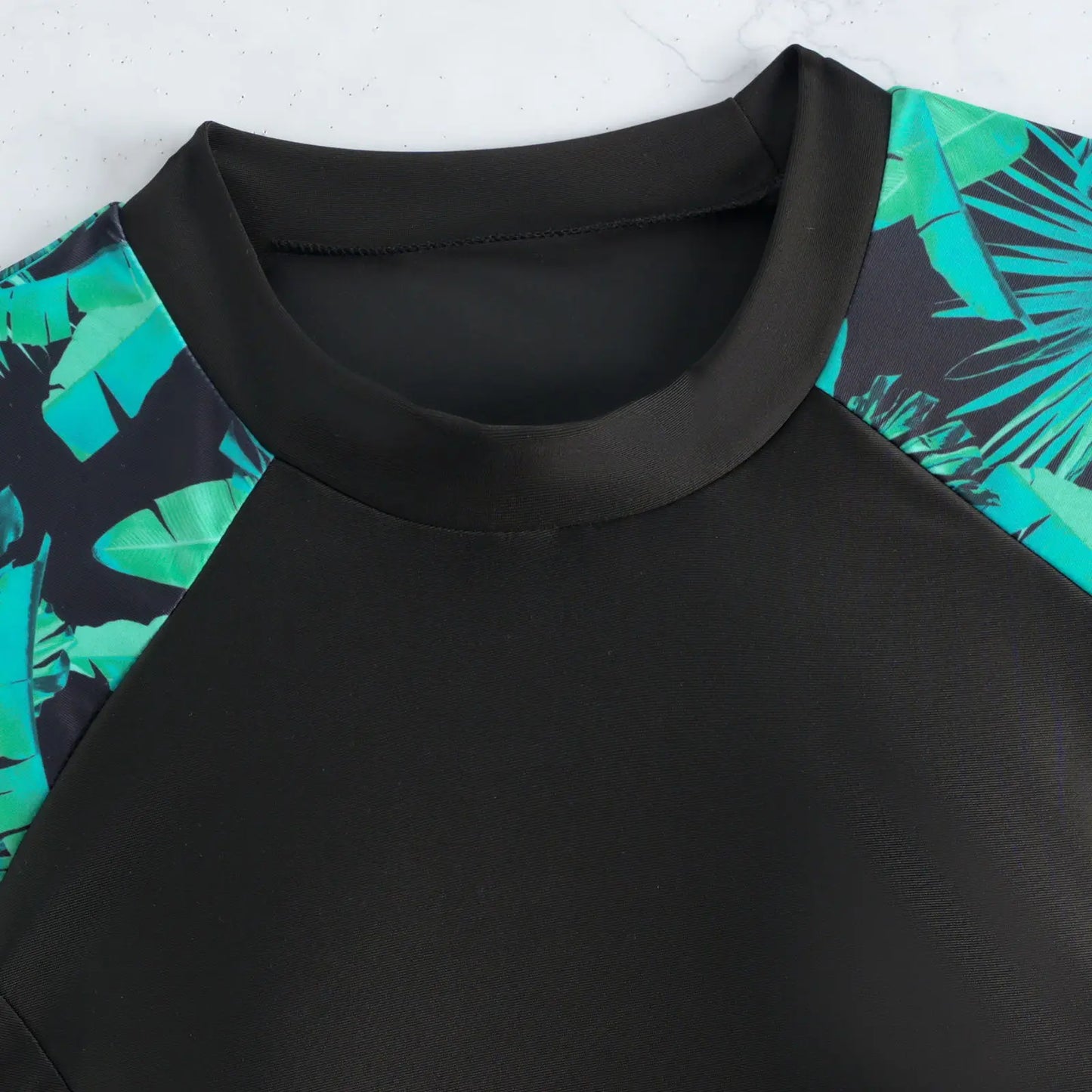 2026 Short Sleeves Tankini 2 Pieces Swimwear Female Printed Swimsuit Women Bathers Bathing Swimming Swim Suit Beachwear