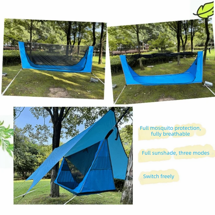 200x80cm Mosquito Net Hammock Sunshade Canopy Rainproof Outdoor Camping Shelter with Mosquito Net Portable Swing Hammock