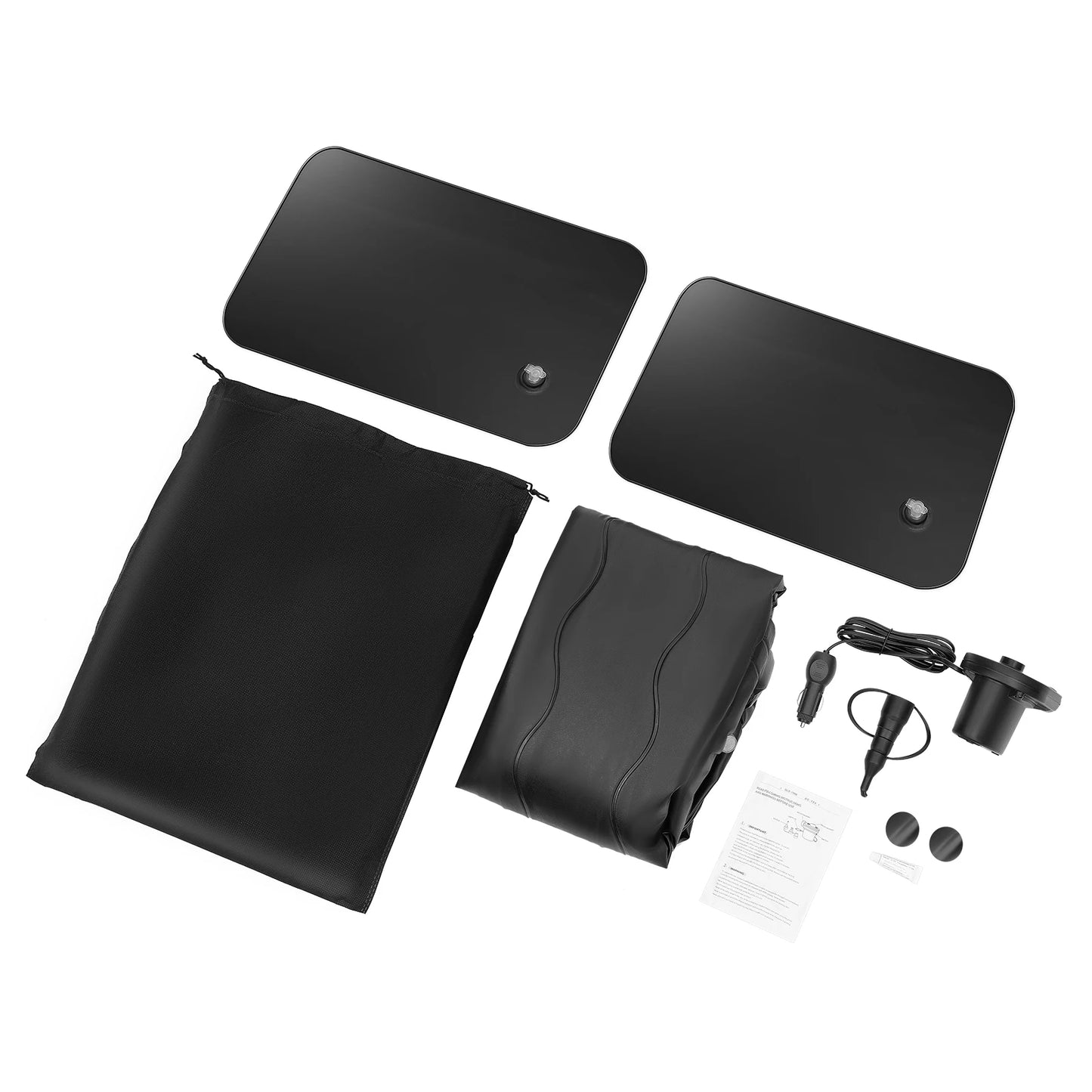 Universal Foldable Inflatable Bed Portable Inflatable Mattress Set Car Back Seat Sleeping Flocking Air Bed Cushion w/Pump+Pillow