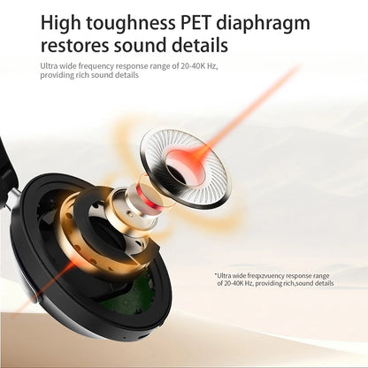Hybrid ANC Over-Ear Bluetooth Headphones, Spatial Audio 3D Surround Sound Low Latency Gaming Headset with 70H Playback, Mics Noise Canceling Wireless Headphones with Touch Control & Hearing Protection