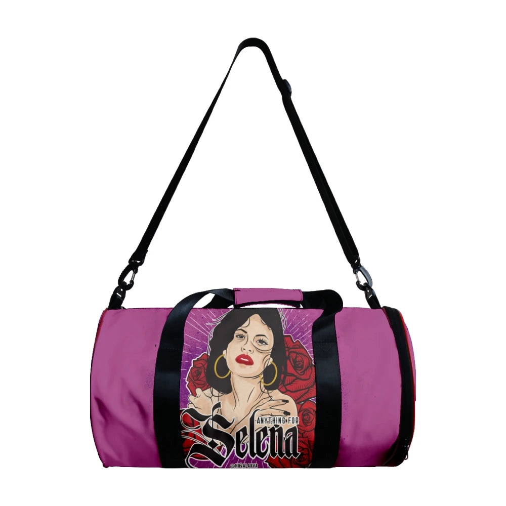 Popular Selena Quintanilla 3D Printed Large Capacity Travel Bags Barrel Shape Crossbody Bag Outdoor Sports Bags Gym Yoga Bag