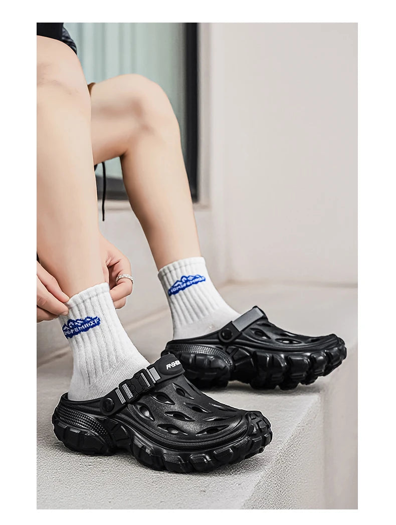 Summer Casual Sandals Men Outdoor Slippers Flat Mens Flip-flop Lightweight Beach Shoes Indoor Home Anti-slip Bathroom Slides