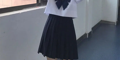 JK Uniform Full Set Basic Spring Shore Gold Two Long-sleeved Japanese Soft Girl Student College Style Sailor Suit