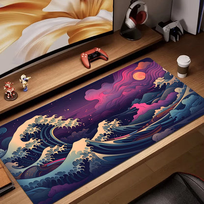 Radio Dj Large Professional Game Mouse Pad Keyboard Gamer Office Accessories Desk Mat Anime XXL Anti-Slip Desktop Mat Floor Mats