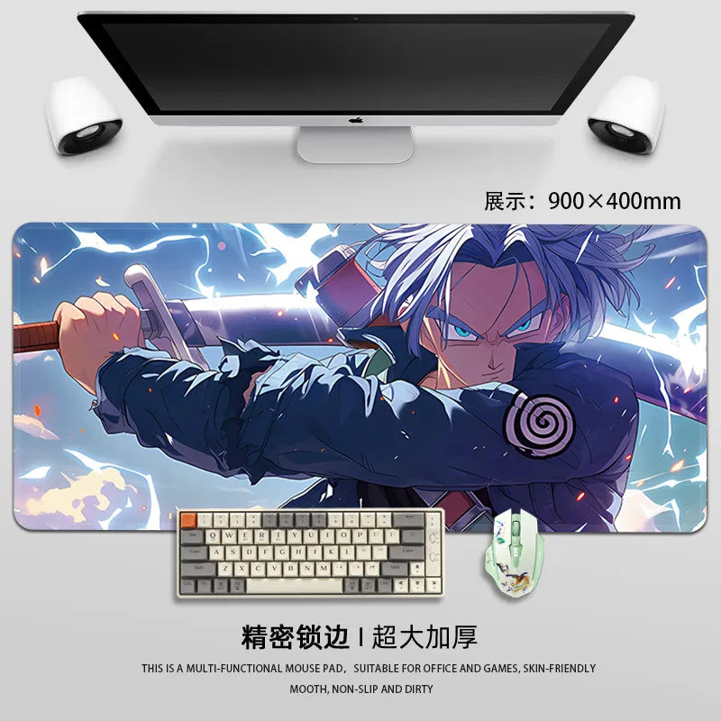 Man Mouse Pad Dragon Ball Mouse Pad Son Goku Printing Pattern Large Gaming Keyboard Desk Mat Super Saiyan Animation Desk Mat