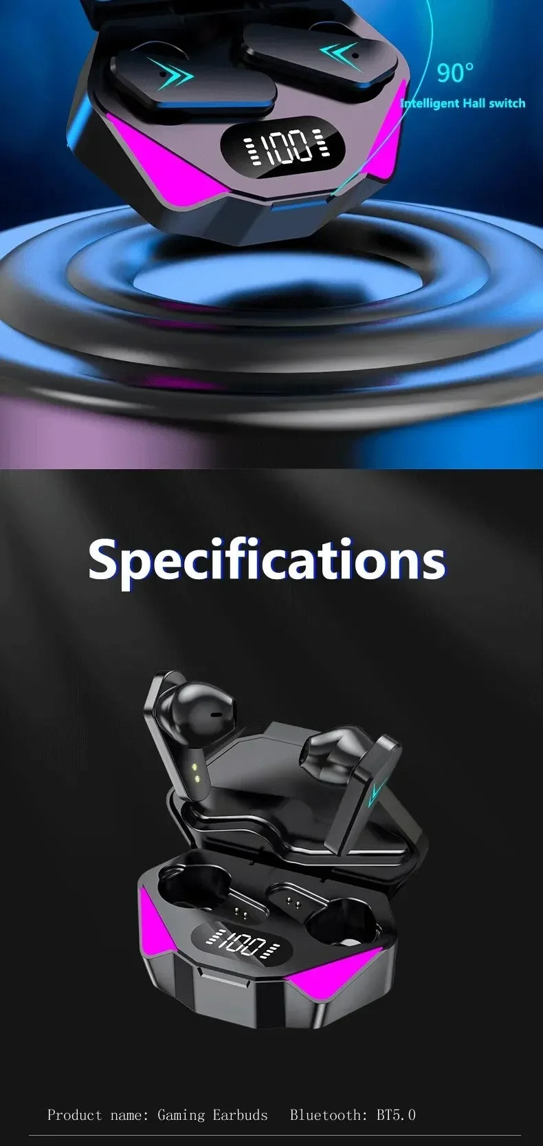 NEW X15 TWS Earphones Bluetooth Wireless Gamer Headphones 65ms Low Latency Earbuds Fone Gamer Headset Gamer with Mic
