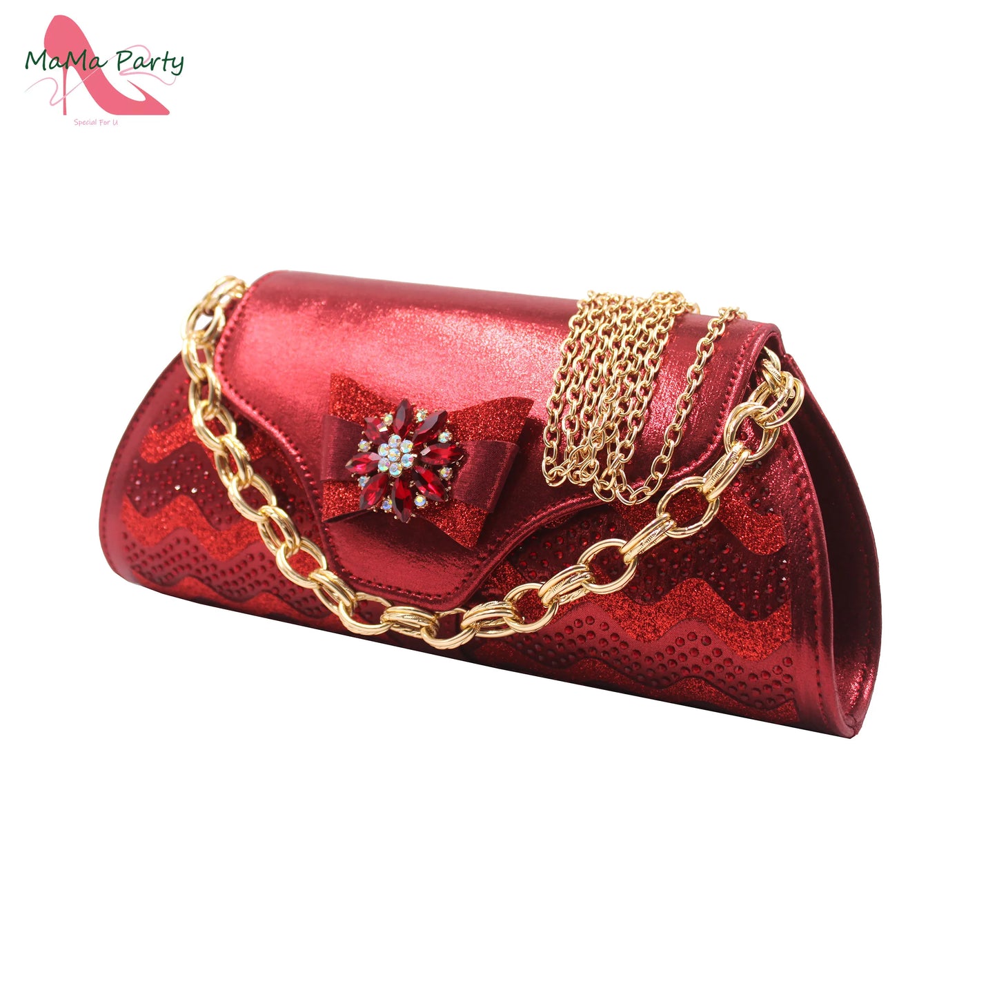 Golden Elegant Ladies Shoes Matching Bag Set Slingbacks Peep Toe Low Heels Fashion New Design Italian for Wedding
