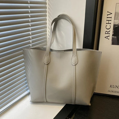 Retro Faux Leather Shoulder Bag, Large Capacity Office Commuter Handbag,Top Handle Purse Durable Work Laptop Tote Bags for Women
