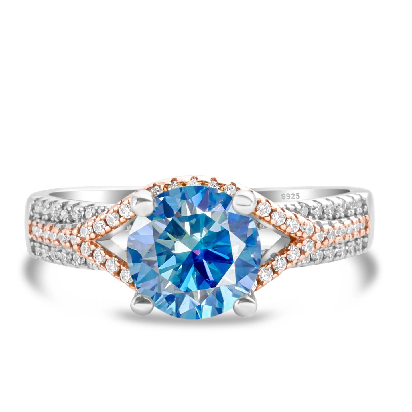 1-3ct Moissanite Wedding Rings Women 925 Sterling Silver Plated 18K White Gold Ring Engagement Promise Band Fine Jewelry Gift
